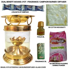 Dual Benefit Akhand Jyot - Fragrance / Camphor/ Burner
